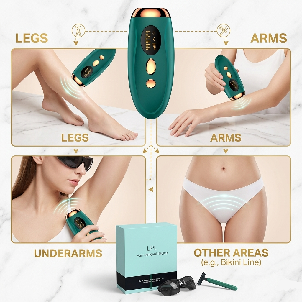 Leviro™ Emerald Pro IPL Hair Removal Device