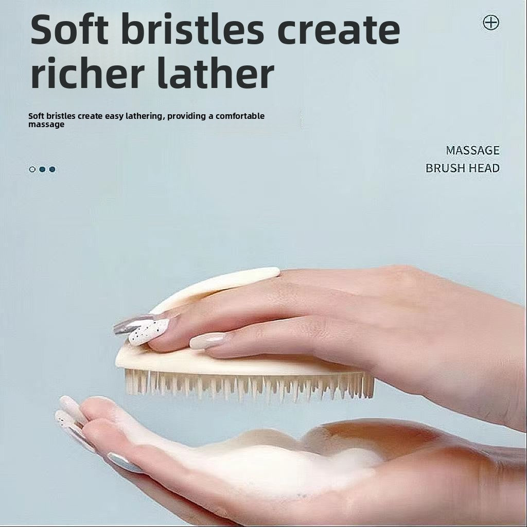 LEVIRO Scalp Ritual Brush — silicone teeth for gentle scalp massage