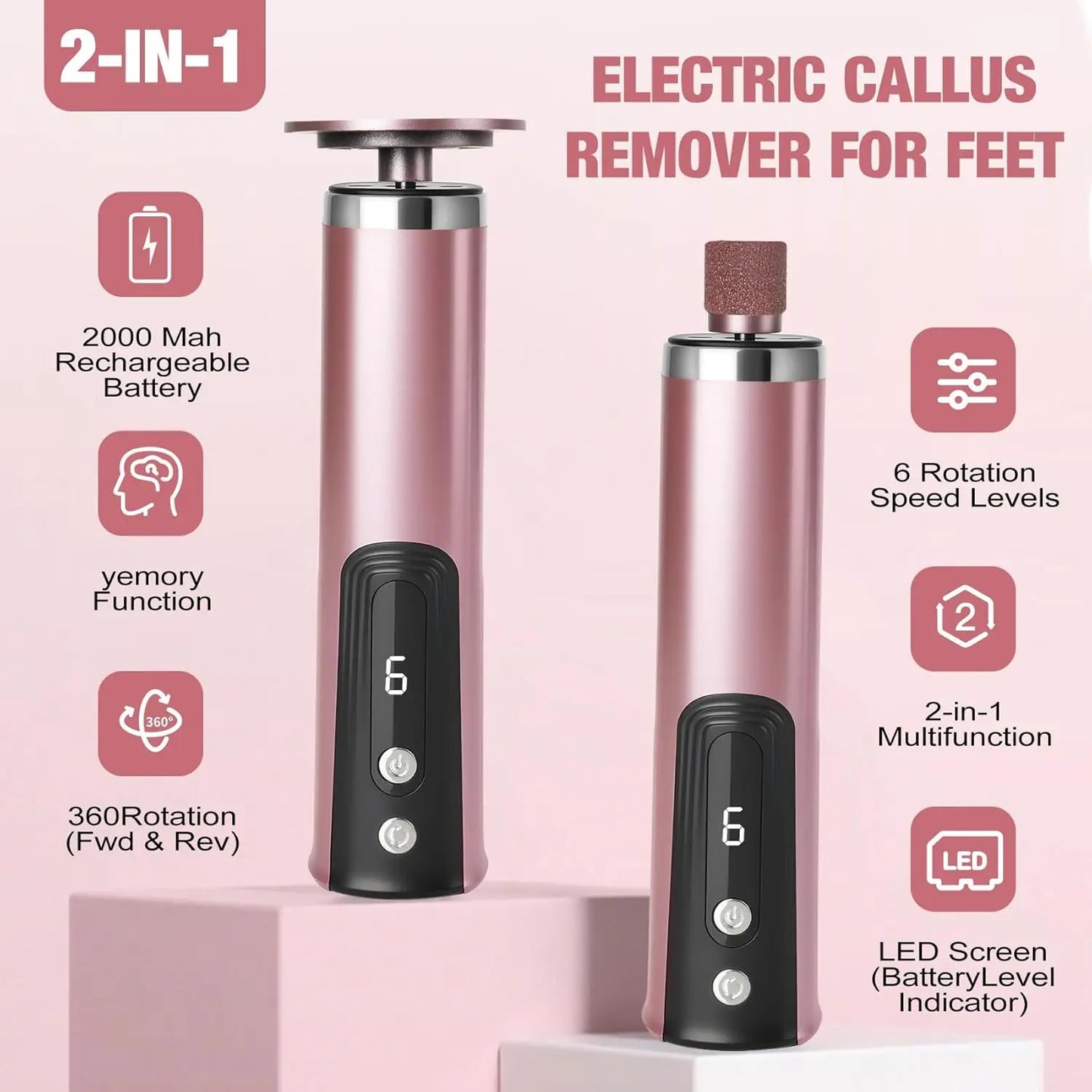 Leviro™ PediGlow Pro 2-in-1 Foot Renewal System
