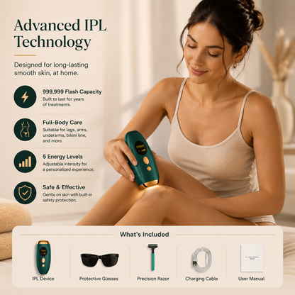 Leviro™ Emerald Pro IPL Hair Removal Device