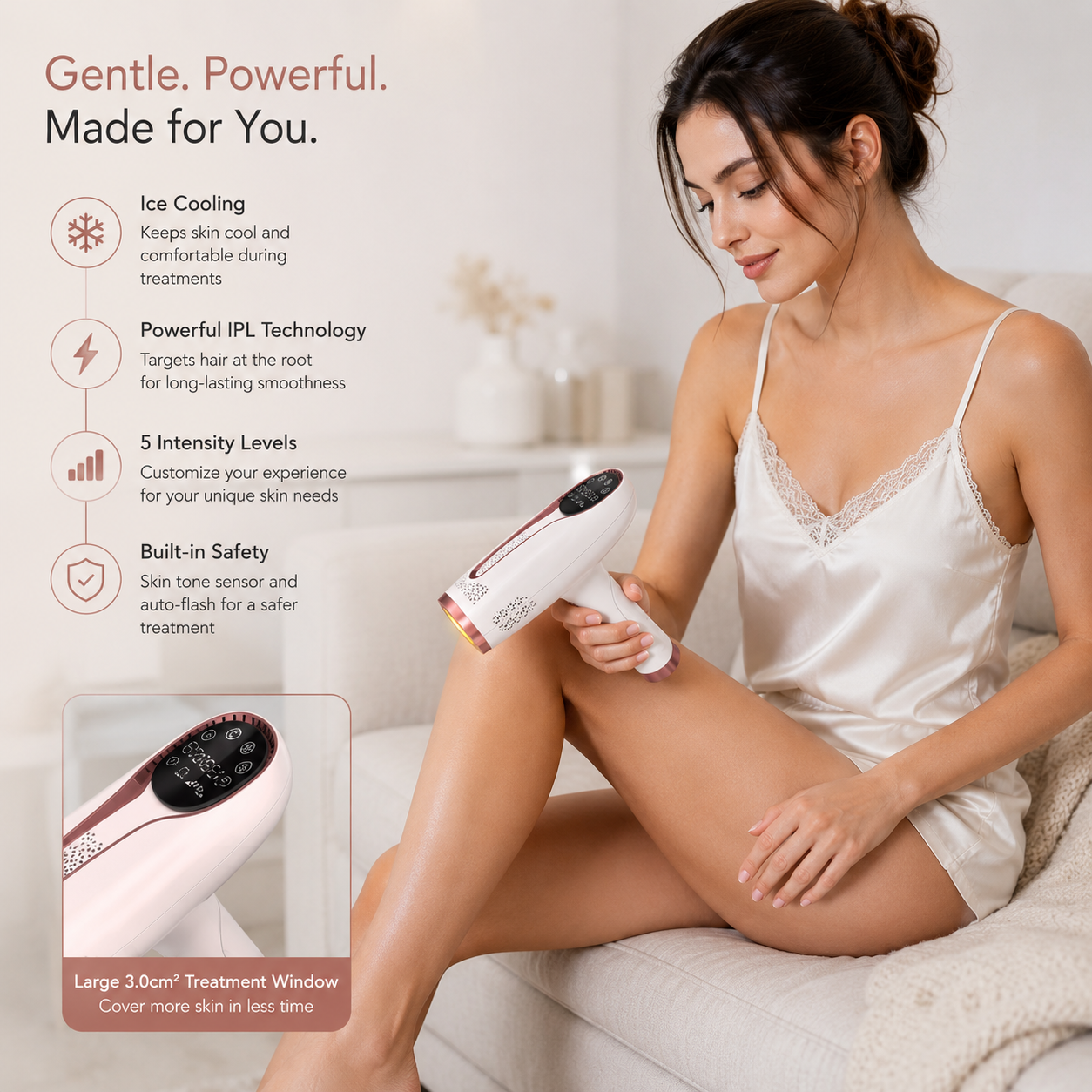 Leviro™ IceSilk Pro IPL Hair Removal Device